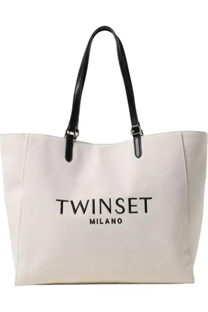 Twin-Set Torebki, Kobieta, Beżowy, ONE SIZE, Elegancka Torba na ramię z logo