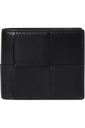 Bottega Veneta Akcesoria, Mężczyzna, Czarny, ONE SIZE, Luksusowa Skórzana Portmonetka