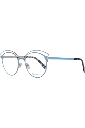 Emilio Pucci Akcesoria, Kobieta, Niebieski, ONE SIZE, Niebieskie Okulary Optyczne Damskie Pełna Oprawka