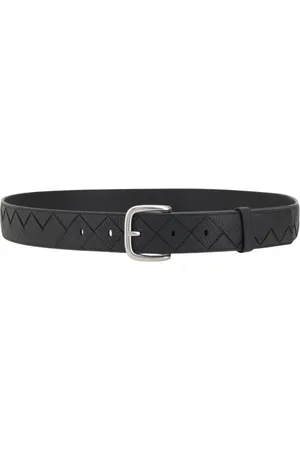 Bottega Veneta Akcesoria, Mężczyzna, Czarny, 100 CM, Czarny Pasek Skórzany Intrecciato Styl