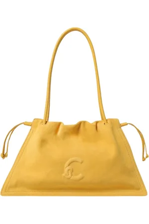 Coccinelle Torebki, Kobieta, Żółty, ONE SIZE, Zamsz, Beżowa Torba na Ramię Z Sznurkiem Elegancka Stylowa