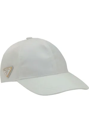 Prada Akcesoria, Kobieta, Biały, M, Czapka Baseballowa z Trójkątnym Logo Patch