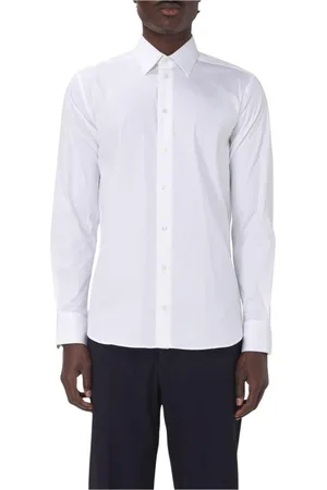 Emporio Armani Koszule, Mężczyzna, Biały, 3XL, Biała Koszula Klasyczny Krój