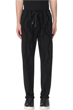 VERSACE Spodnie, Mężczyzna, Czarny, S, Spodnie z łańcuchem w modnym stylu