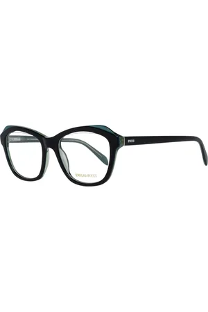 Emilio Pucci Akcesoria, Kobieta, Zielony, ONE SIZE, Zielone Okulary Optyczne Damskie Styl Geometryczny