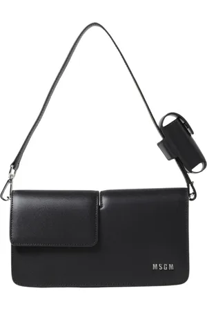 Msgm Torebki, Kobieta, Czarny, ONE SIZE, Czarna skórzana torba na ramię