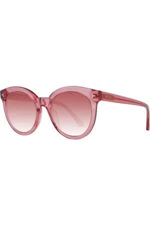 Bally Akcesoria, Kobieta, Czerwony, ONE SIZE, Czerwone Okrągłe Okulary Przyciemniane Soczewki