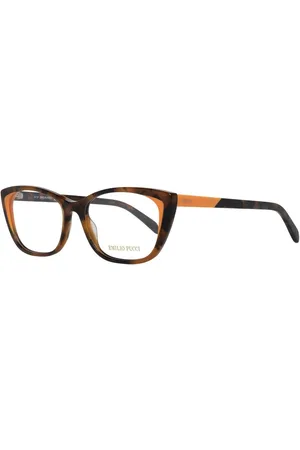 Emilio Pucci Akcesoria, Kobieta, brązowy, ONE SIZE, Brązowe Okulary Optyczne Damskie Styl Prostokątny