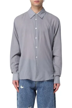 OUR LEGACY Koszule, Mężczyzna, Szary, L, Czasowa Dust Button-Up Koszula
