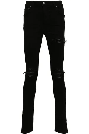 AMIRI Jeansy, Mężczyzna, Czarny, W30, Czarne Zniszczone Dżinsy Skinny
