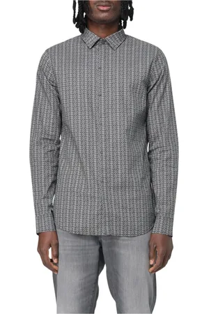 Armani Exchange Koszule, Mężczyzna, Wielobarwność, S, Koszula z długim rękawem z nadrukiem
