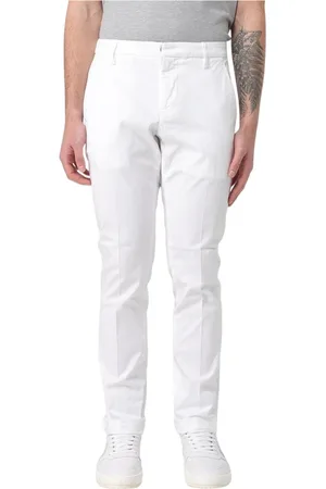 Dondup Spodnie, Mężczyzna, Biały, W34, Białe Spodnie Slim Fit Spodnie