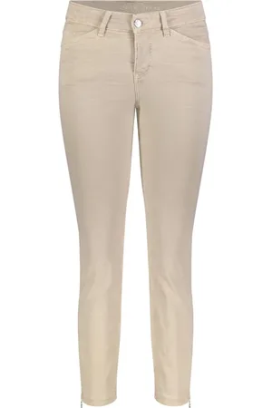 Mac Jeansy, Kobieta, Beżowy, S, Bawełna, Eleganckie obcisłe dżinsy