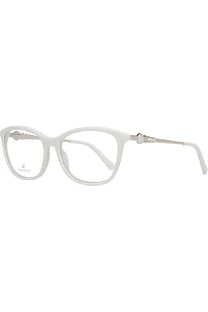 Swarovski Akcesoria, Kobieta, Biały, ONE SIZE, Białe Okulary Optyczne Cat Eye dla Kobiet