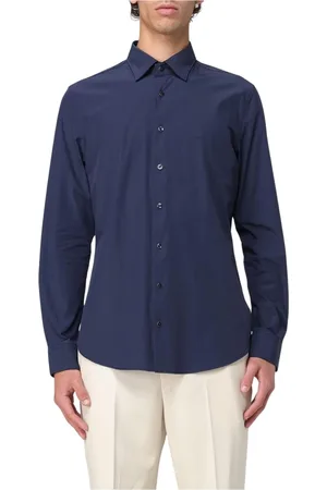 Michael Kors Koszule, Mężczyzna, Niebieski, L, Niebieska Casual Button-Up Koszula