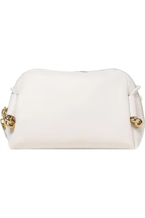 Bottega Veneta Torebki, Kobieta, Biały, ONE SIZE, Biała Torba na Ramię z Łańcuchem
