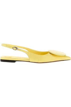 Jacquemus Buty, Kobieta, Żółty, 36 EU, Żółte Slingback Buty Flat