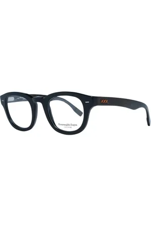Ermenegildo Zegna Akcesoria, Mężczyzna, Czarny, ONE SIZE, Okrągłe Oprawki Optyczne