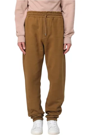 Saint Laurent Spodnie, Mężczyzna, brązowy, XL, Brązowe Spodnie z Mankietami
