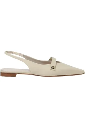 Max Mara Buty, Kobieta, Beżowy, 36 EU, Żółto-Kremowe Buty z Punktowym Nosem