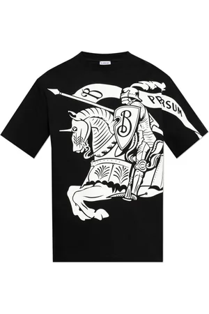 Burberry Koszulki, Mężczyzna, Czarny, L, Bawełna, T-shirt z logo