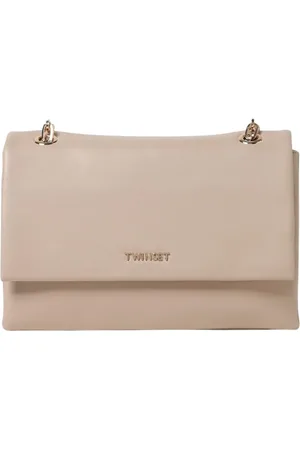 Twin-Set Torebki, Kobieta, Beżowy, ONE SIZE, Beżowa Crossbody Torba na ramię