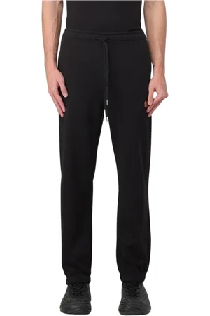 VERSACE Spodnie, Mężczyzna, Czarny, 2XL, Czarne Wygodne Spodnie Casual