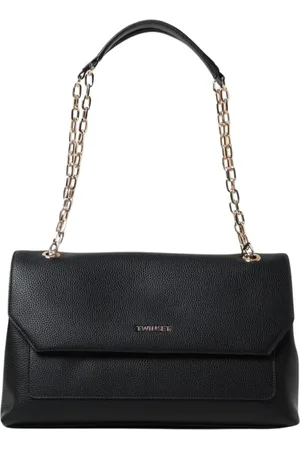 Twin-Set Torebki, Kobieta, Czarny, ONE SIZE, Elegancka Flap Torba na ramię