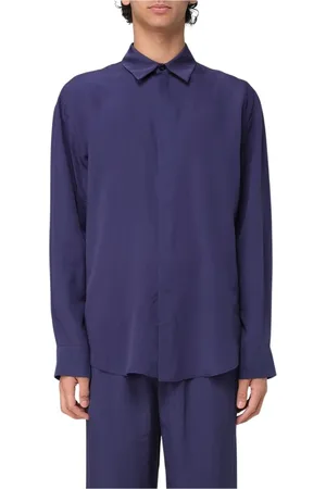 Msgm Koszule, Mężczyzna, Niebieski, XL, Niebieska Koszula z Guzikami dla Mężczyzn