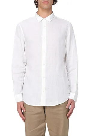 Armani Exchange Koszule, Mężczyzna, Biały, M, Biała Koszula Casual z Długim Rękawem