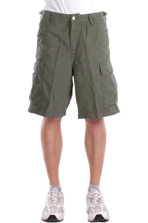 Carhartt Szorty, Mężczyzna, Zielony, W31, Szorty z zamkiem i kieszeniami