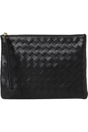 Bottega Veneta Torebki, Kobieta, Czarny, ONE SIZE, Plecak z Tkanej Skóry z Zamkiem Błyskawicznym
