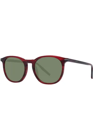 Serengeti Akcesoria, unisex, Czerwony, ONE SIZE, Czerwone Unisex Okulary Przeciwsłoneczne Okrągłe Polaryzacyjne