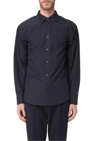 Armani Exchange Koszule, Mężczyzna, Niebieski, M, Klasyczna Biała Koszula z Guzikami