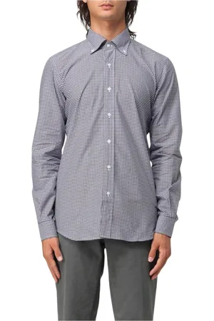 FAY Koszule, Mężczyzna, brązowy, 2XL, Kraciasty Formalny Sweter
