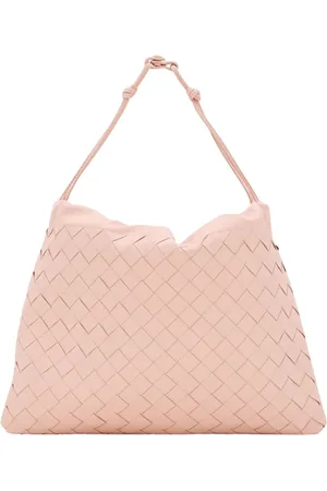 Bottega Veneta Torebki, Kobieta, Różowy, ONE SIZE, Wiśniowa Skórzana Torba na Ramię
