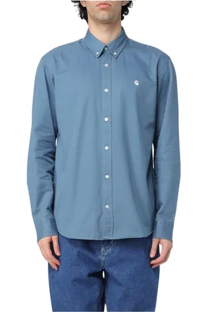 Carhartt Koszule, Mężczyzna, Niebieski, XL, Klasyczna Casual Button-Up Koszula