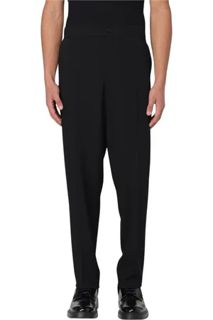 Giorgio Armani Spodnie, Mężczyzna, Czarny, L, Eleganckie Granatowe Spodnie Slim Fit