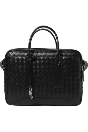 Bottega Veneta Torebki, Mężczyzna, Czarny, ONE SIZE, Plecak skórzany pleciony