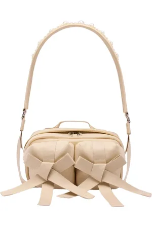 Simone Rocha Torebki, Kobieta, Beżowy, ONE SIZE, Perłowa Kokarda Torba na ramię