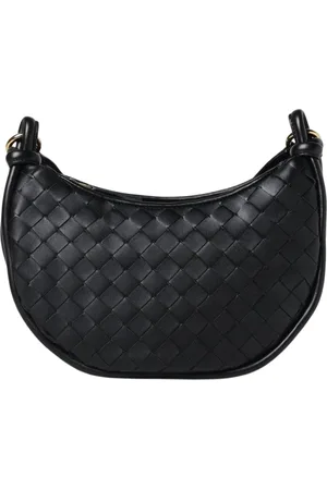 Bottega Veneta Torebki, Kobieta, Czarny, ONE SIZE, Czarna skórzana torba na ramię