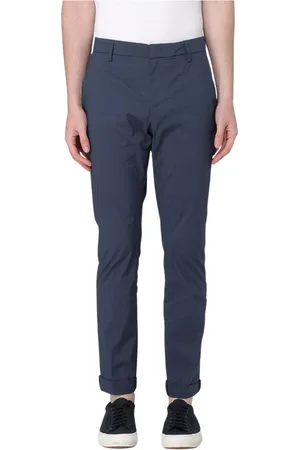 Dondup Spodnie, Mężczyzna, Niebieski, W30, Uniwersalne Slim-Fit Beżowe Spodnie