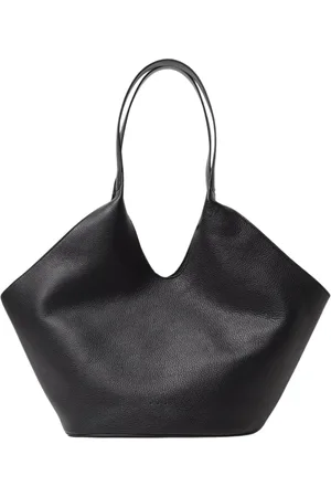 Aesther Ekme Torebki, Kobieta, Czarny, ONE SIZE, Czarna skórzana torba na ramię