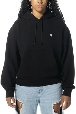 Carhartt Bluzy, Kobieta, Czarny, XS, Bawełna, Bluza z kapturem Casey