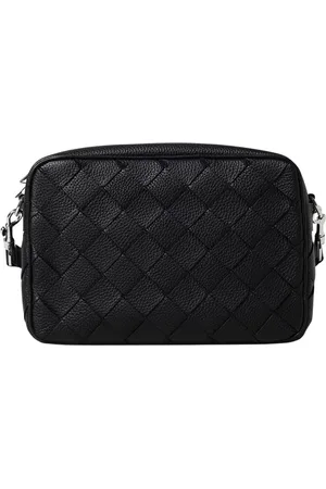 Bottega Veneta Torebki, Mężczyzna, Czarny, ONE SIZE, Zielona Pleciona Skórzana Torba na Ramię