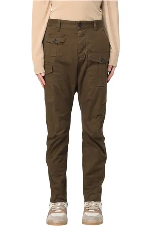 Dsquared2 Spodnie, Mężczyzna, Zielony, XL, Spodnie Cargo dla Mężczyzn