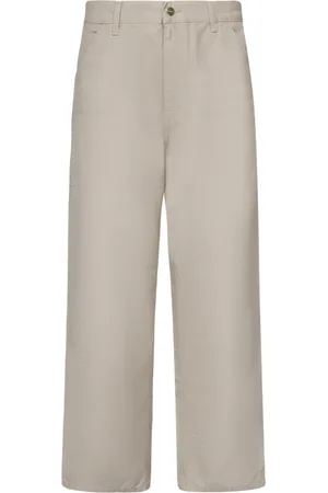Carhartt Spodnie, Mężczyzna, Beżowy, W33, Beżowe Spodnie w Stylu Mid-Rise