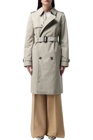 Burberry Płaszcze, Kobieta, Beżowy, XS, Elegancki Beżowy Trencz
