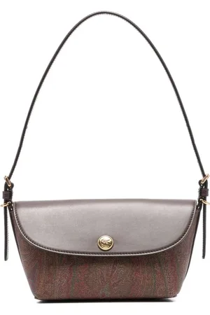 Etro Torebki, Kobieta, brązowy, ONE SIZE, Zamsz, Foldover Shoulder Bag
