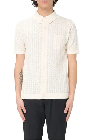 Dolce & Gabbana Koszule, Mężczyzna, Biały, L, Klasyczna Swetrowa Koszula Polo z Kieszenią